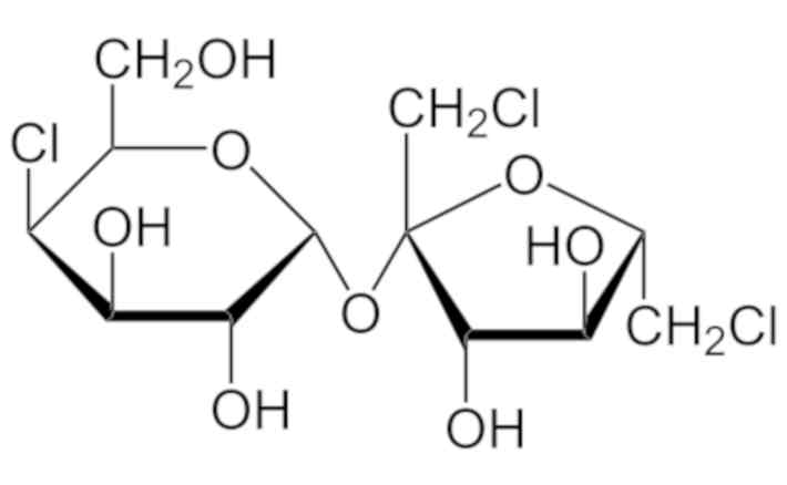 Strukturformel von Sucralose